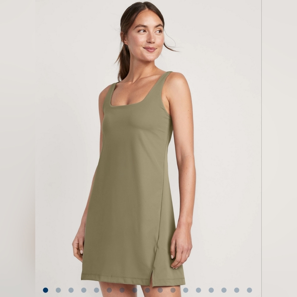 PowerSoft Sleeveless Shelf-Bra Support Dress for Women